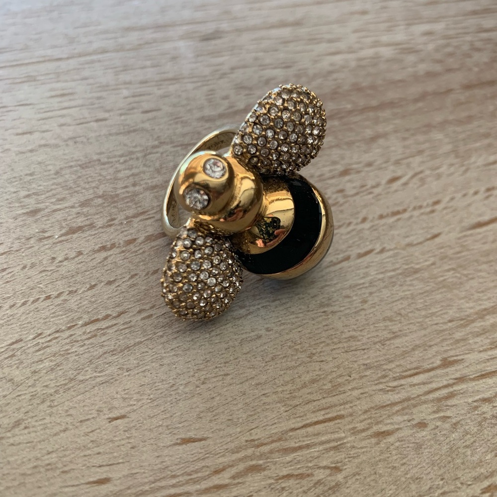 Kate Spade Gold and Black Bee Ring
